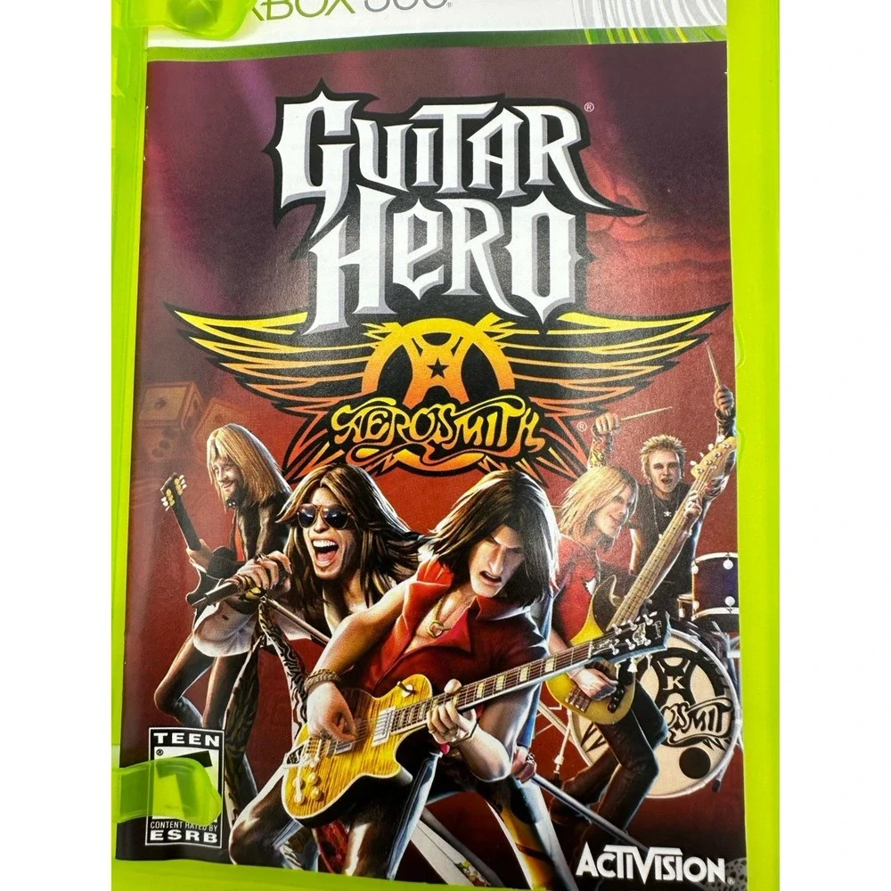 Guitar Hero Aerosmith Xbox 360 Complete CIB NTSC Music Rhythm Game